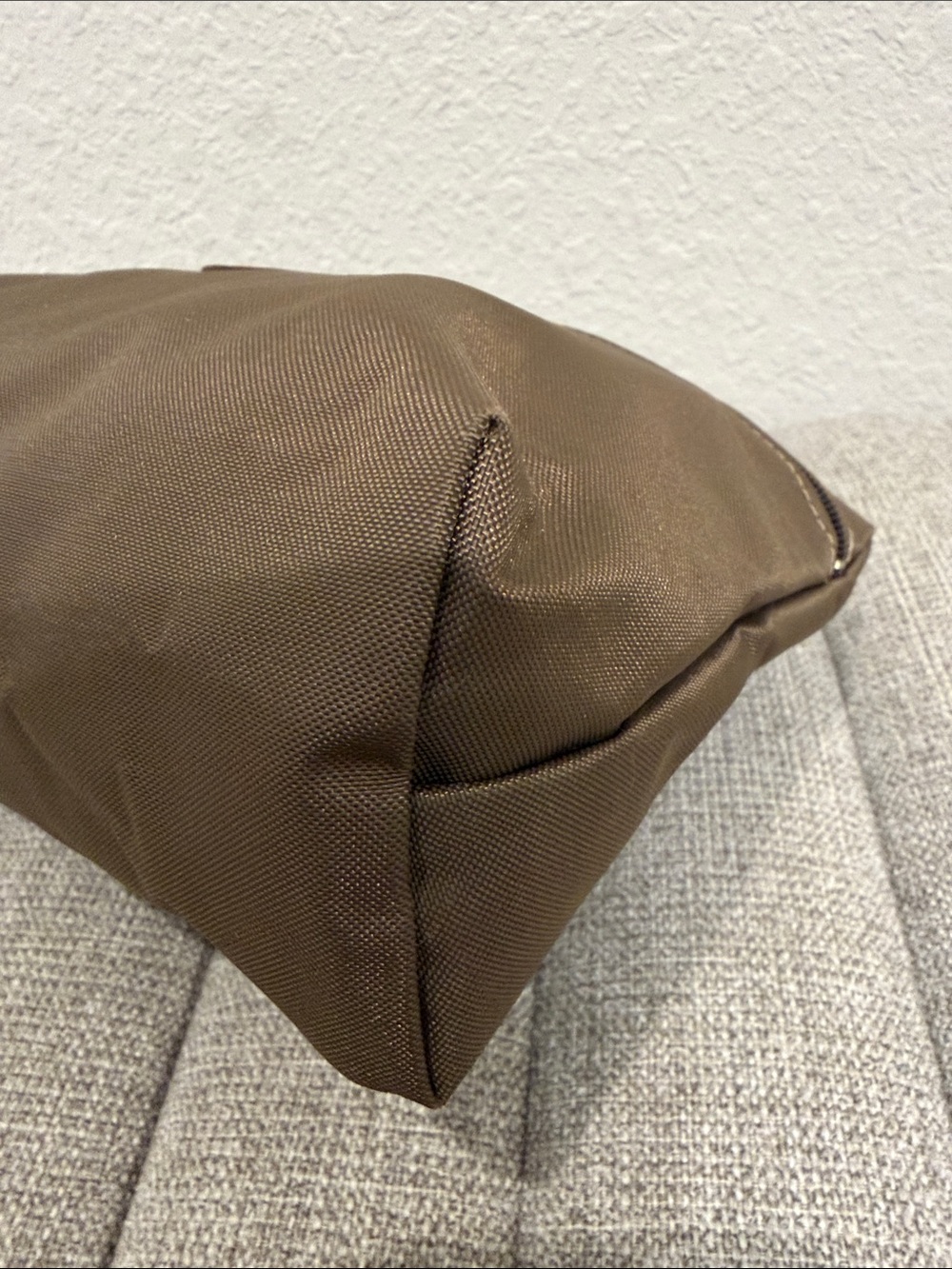 Longchamp Brown Toiletry Pouch with Leather Trim - Picture 7 of 11